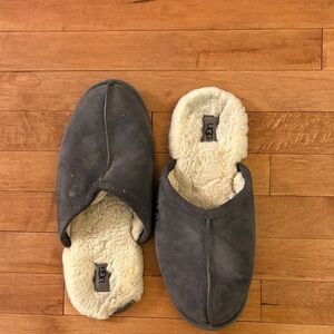 UGG Men's Charcoal Slip-Ons with Cream Lining